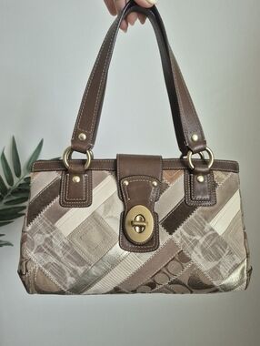 Coach Vintage Patchwork Tote Turn Lock